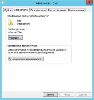 Zakładka udostępnij